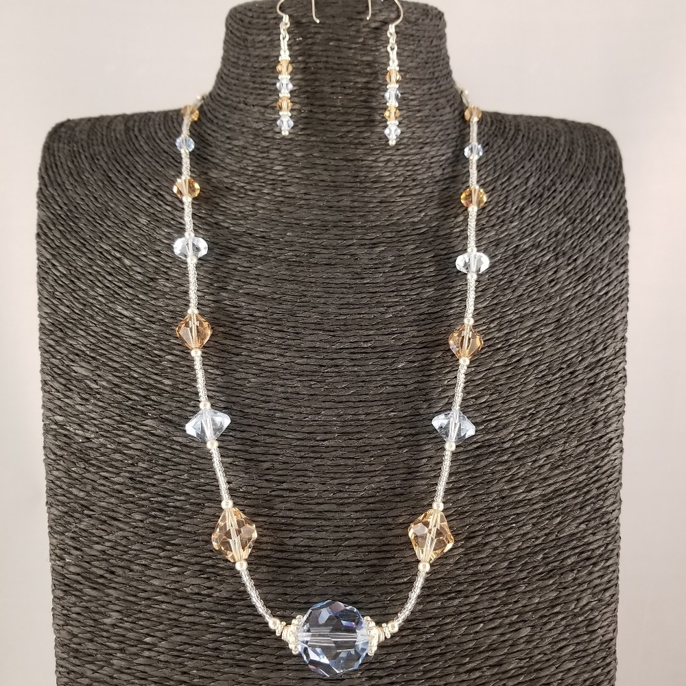 Swarovski and Sterling Silver Necklace & Earrings